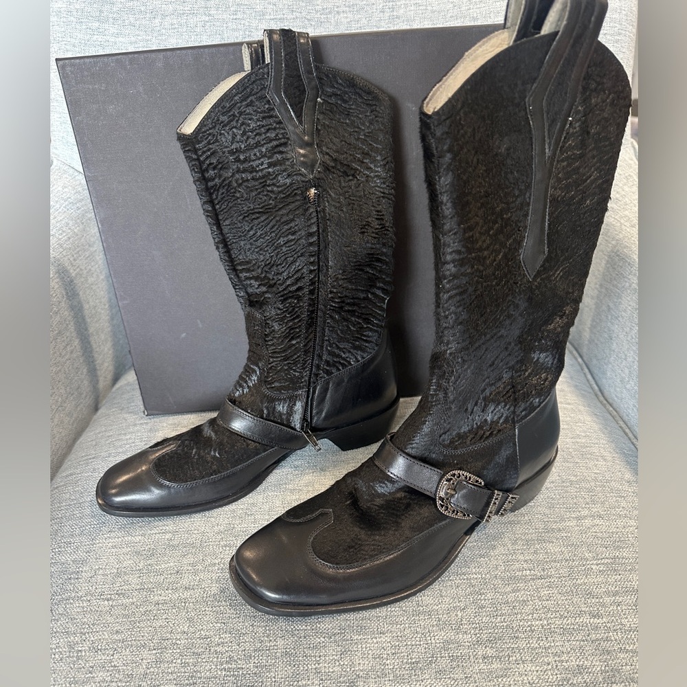 Taryn Rose Black Heeled Boots